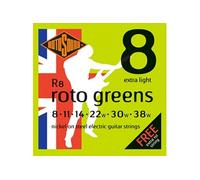Rotosound Jeux de cordes électriques Roto R8 Nickel extra légères 008