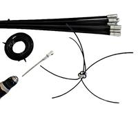 Rotobrush E.com - Brosse Nettoyeur de Cheminee de 120 mm à 400 mm de section kit de ramonage cheminée à bois, rotation avec perceuse 6/9/12/15 mètres - utilisable sur métal et brique