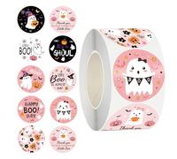 Rotolo Di Adesivi Halloween - 500 Pezzi Di Etichette Per Decorazione | Decorazioni Fantasma,per Feste, Parete, Specchio, Bottiglia D'Acqua, Artigianato, Porta,