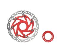 Rotor de frein à disque de vélo 140mm 160mm, Rotors flottants, disque de refroidissement rapide, Dissipation thermique pour vtt Freins Frein à Tambour Pour Vélo Ensemble Tambour(Center Lock 160-Red)
