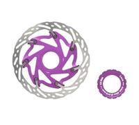 Rotor de frein à disque de vélo 140mm 160mm, Rotors flottants, disque de refroidissement rapide, Dissipation thermique pour vtt Freins Frein à Tambour Pour Vélo Ensemble Tambour(Center Lock 160-Purp)