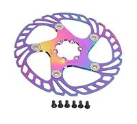 Rotor de frein à disque flottant de vélo avec 6 boulons, haute performance, support en alliage d'aluminium gravé CNC durable, anneau extérieur en acier inoxydable pour accessoires (180MM)