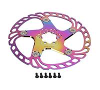 Rotor de frein à disque flottant de vélo avec 6 boulons, haute performance, support en alliage d'aluminium gravé CNC durable, anneau extérieur en acier inoxydable pour accessoires (203MM)