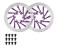 Rotor de Frein Disques de frein pour vélo de route et VTT, 2 pièces, 160 mm, 180 mm, 203 mm, G3, 6 boulons, durables, adaptés à Shimano(PURPLE-180-180MM)