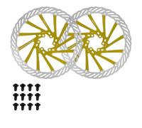 Rotor de Frein Disques de frein pour vélo de route et VTT, 2 pièces, 160 mm, 180 mm, 203 mm, G3, 6 boulons, durables, adaptés à Shimano(YELLOW-203-203MM)