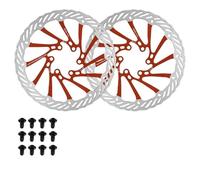Rotor de Frein Disques de frein pour vélo de route et VTT, 2 pièces, 160 mm, 180 mm, 203 mm, G3, 6 boulons, durables, adaptés à Shimano(RED-203-203MM)