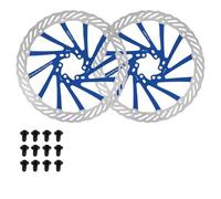 Rotor de Frein Disques de frein pour vélo de route et VTT, 2 pièces, 160 mm, 180 mm, 203 mm, G3, 6 boulons, durables, adaptés à Shimano(BLUE-180-180MM)