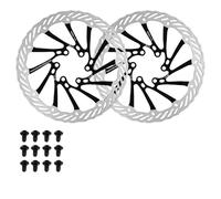 Rotor de Frein Disques de frein pour vélo de route et VTT, 2 pièces, 160 mm, 180 mm, 203 mm, G3, 6 boulons, durables, adaptés à Shimano(BLACK-160-180MM)