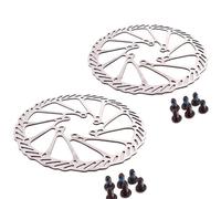 Rotor de Frein Lot de 2 disques de frein hydrauliques pour VTT, 6 trous, G3/HS1, 160/180 mm, en acier inoxydable haute résistance(HS1-Silver-160-180mm)