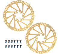 Rotor de Frein Lot de 2 disques de frein hydrauliques pour VTT, 6 trous, G3/HS1, 160/180 mm, en acier inoxydable haute résistance(G3-Gold-160-180mm)