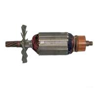 Rotor en cuivre à 8 dents pour machine de découpe en acier 240, distance de l'arbre de 155 mm, longueur de l'armature de moteur de 198 mm de long, pièce de rechange pour réparation de meuleuse