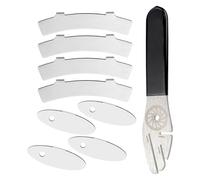 Rotor Fourche de Truing, 19 x 3,5 x 0,6 cm Clé de frein de vélo en acier inoxydable avec ouvertures de 42 mm, 18 mm, 15 mm, outil de réparation pour atelier, maison, garage