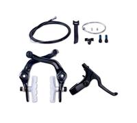 Rotors de moto Kit De Freins Vélo En U, Levier Alliage Forgé, Plaquettes Transparentes, Boîtier Intérieur/extérieur, Adapté Aux Câbles Pièces BMX Disques de frein pour moto(U brake left kit)
