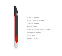 Rotors de Queue Principaux en Fibre de Carbone ALZRC série R 360 mm, hélicoptère RC léger et élégant, Peinture, pièces d'avion RC, Loisirs, Compatible avec Les Fans, Cadeau(R36red New)