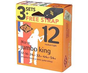Rotosound, Corde Guitare acoustique Jumbo King, 3 jeux + sangle
