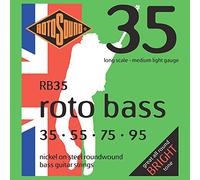 Rotosound Cordes pour basse électrique ROTO NICKEL RB35 4-cordes Nickel Medium-Light 35-95