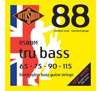 Rotosound Cordes pour basse électrique TRU BASS RS88M Nylon Flatwound 4-cordes Standard 65-115
