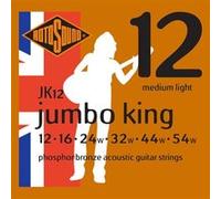Rotosound Cordes pour Guitare Acoustique JUMBO KING 6-cordes JK12 ML12-54 Medium-Light 12-54