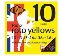 Rotosound Cordes pour guitare électrique Roto Nickelée YELLOWS R10-2 Regular 10-46 2 jeux