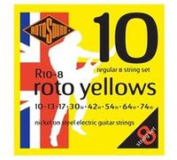 Rotosound R10-8 Roto Yellows - Jeu de 8 cordes guitare électrique - 10-74