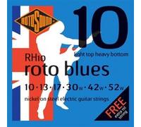 Rotosound Cordes pour guitare électrique RH10 Roto Blues Roto-nickelée Light/Heavy 10-52 010