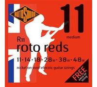 Rotosound Cordes pour Guitare Électrique Roto Nickelée REDS R11 Medium 11-48