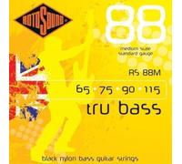 Rotosound Cordes pour basse électrique TRU BASS RS88M Nylon Flatwound 4-cordes Standard 65-115