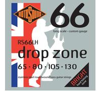 Rotosound Jeu de cordes pour basse RS66LH Drop Zone 4 cordes inox 65-130