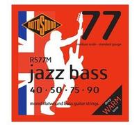 Rotosound Cordes pour basse électrique Jazz 77 Monel Flatwound 4-cordes RS77M 40-90