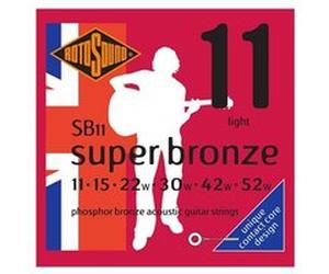 Rotosound SB11 Super Bronze - Jeu de cordes phosphore bronze guitare acoustique - 11-52