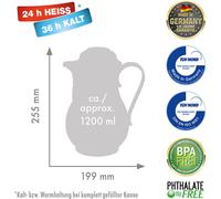 ROTPUNKT 830 cerise noire cruche à vide, 1,2 litre, cerise noire