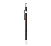 rOtring 300 Porte-mine | 2,0 mm | Rechargeable avec taille-mine intégré au capuchon | Noir | Lot de 12
