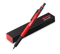 Portemine rOtring 500 | Mine HB 0,5 mm | Corps hexagonal en plastique rouge et prise antidérapante en métal texturé