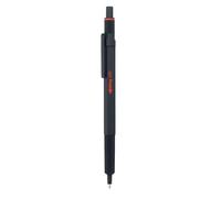 Rotring 600 Stylo Bille, Pointe Moyenne, Encre Bleue, Corps Noir, Rechargeable