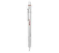 rOtring Stylo-bille 600, pointe moyenne, encre noire, rechargeable, corps argenté