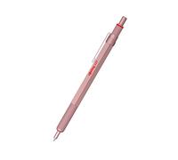 rOtring Stylo bille 600 – pointe moyenne – encre noire – corps or rose – rechargeable