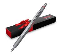 Rotring 600 Stylo Gel | 0,55 mm | Encre noire | Corps métallique argenté | Prise crantée antidérapante et corps hexagonal | Rechargeable