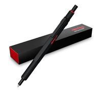 Rotring 600 Stylo Gel | 0,55 mm | Encre noire | Corps métallique noir | Prise crantée antidérapante et corps hexagonal | Rechargeable