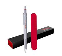 rOtring 600 stylos et porte-mines multicolores 3 en 1 | Pointe à bille noire et rouge (0,5 mm) | Étui en velours rouge pour protection des pointes
