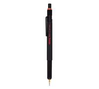 rOtring 800+ Porte-mine avec stylet pour écran tactile, Pointe HB 0,7 mm rétractable par rotation, Corps métallique noir