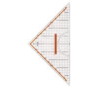Centro équerre de professionnelle, rapporteur 180°/1°, hypoténuse 32 cm