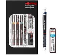 rOtring Isograph Fineliner Ensemble stylo & crayon College | 3 stylos techniques (0,20 mm, 0,40 mm, 0,60 mm) et porte-mine (0,5 mm) | Ensemble d'instruments d'écriture