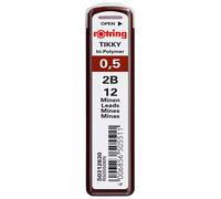 rOtring Lead Refills Hi-Polymer for Fine Mechanical Pencils 0.50mm 2B, 12 Leads