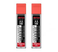 Rotring Lot de 2 mines HB 0,50 mm x 48 mm (24 mines par paquet) Compatible avec Pilot, Steadler, Faber Castell, etc. Fabriqué par Rotring en Allemagne