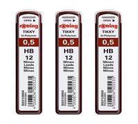 Rotring Lot De 3 Etuis De 12 Mines Tikky Pour Porte-Mines 0,5 Mm Hb