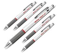 Rotring Lot de 5 porte-mines rapides | mine HB de 0,7 mm qui se rétracte dans le corps | Gomme rotative sur la pointe | Corps rond avec poignée en caoutchouc antidérapante douce au toucher | Emballage