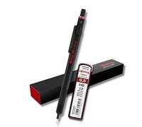 rOtring Lot de 500 porte-mines 0,5 mm Corps noir + 12 recharges HB 0,5 mm