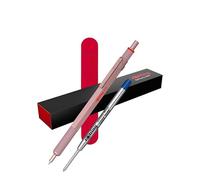 rOtring Lot de 600 stylos à bille - Or rose | Corps en métal | Stylo rechargeable à encre noire + recharge bleue supplémentaire | Coffret cadeau de qualité supérieure | Poignée moletée | Outil