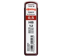 ROTRING Mine fine boîte Mines fines 12 pièces 0,5 HB