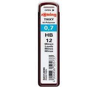 ROTRING Mine fine boîte Mines fines 12 pièces 0.7 HB
